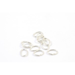 6mm oval jumpring sterling silver  
